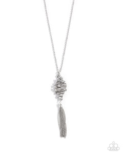 Logging Off - Silver Necklace