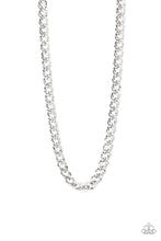 Load image into Gallery viewer, Paparazzi Men Undefeated Chain Necklace - Silver
