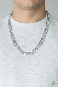 Paparazzi Men Undefeated Chain Necklace - Silver