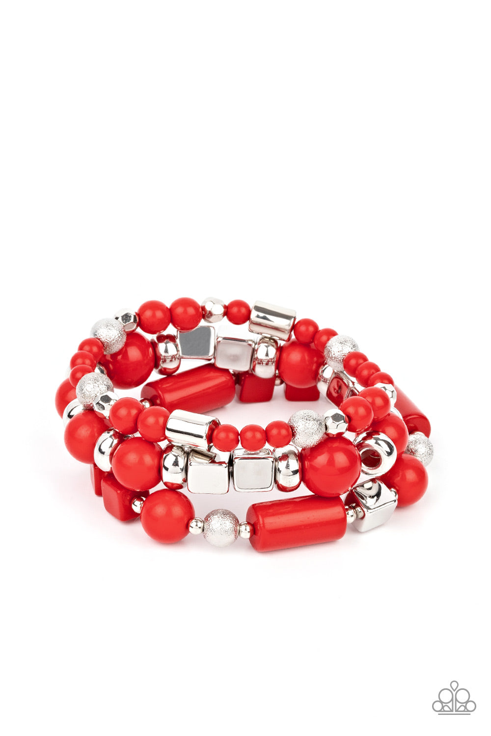 1571Perfectly Prismatic - Red Stretch Bracelet