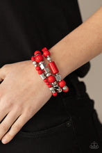 Load image into Gallery viewer, 1571Perfectly Prismatic - Red Stretch Bracelet
