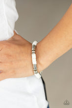 Load image into Gallery viewer, Stacked In Your Favor - White Stretch Bracelet
