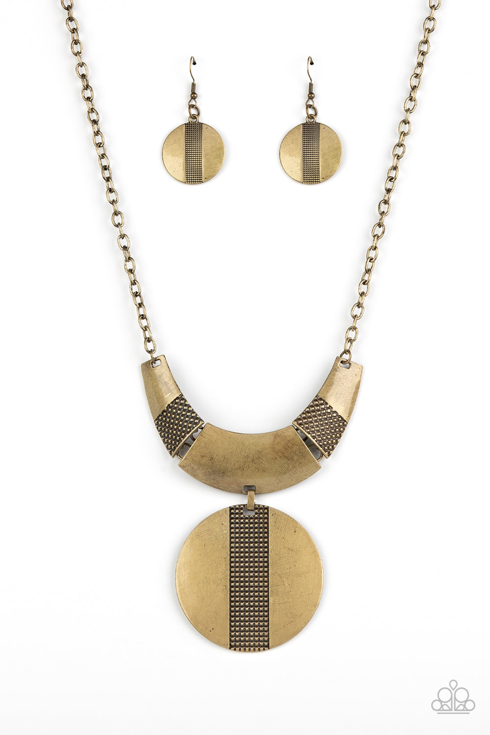 Metallic Enchantress - Brass Disc Necklace