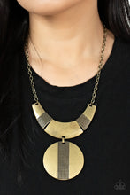 Load image into Gallery viewer, Metallic Enchantress - Brass Disc Necklace
