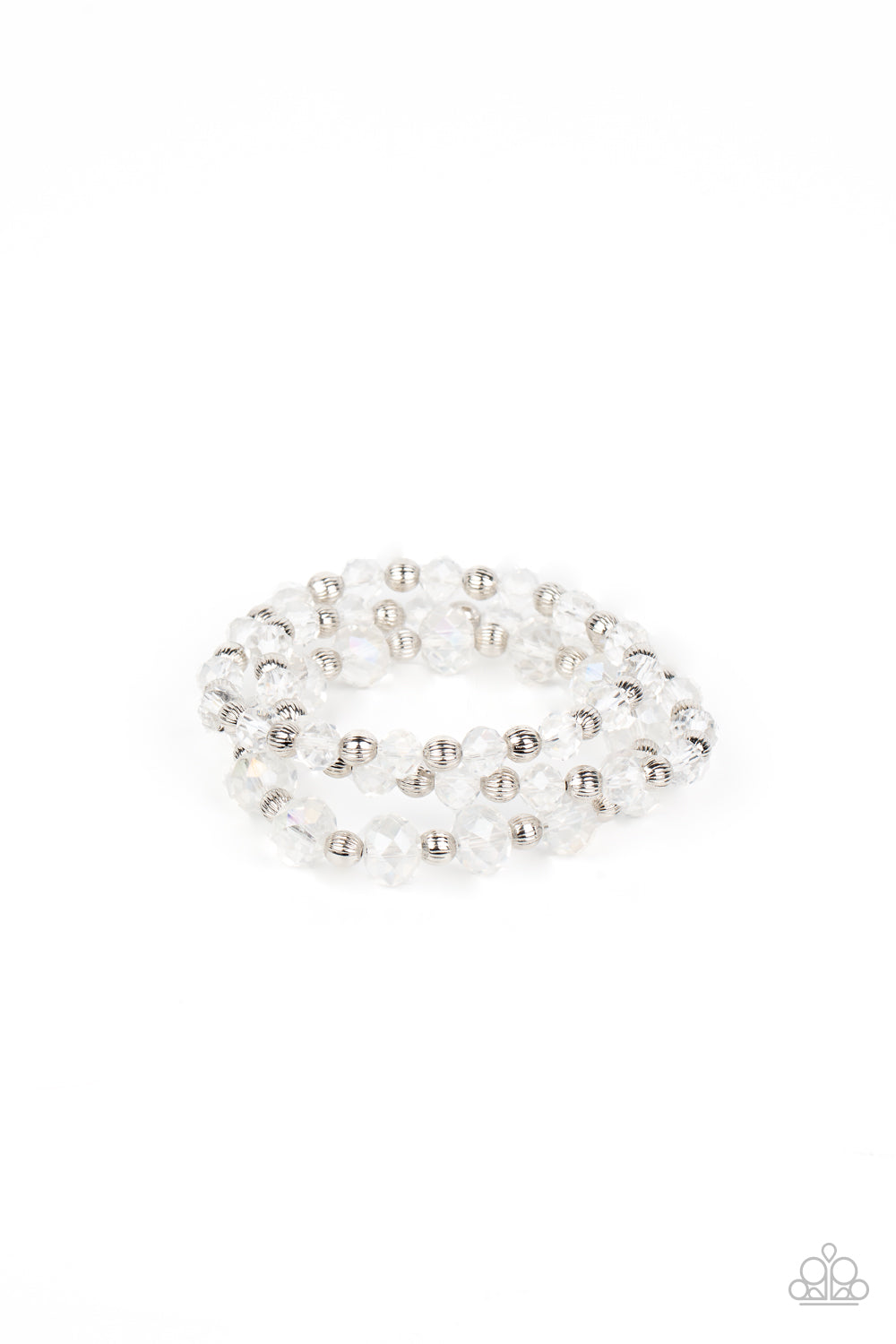 5031Eiffel Tower Tryst - White Bracelet