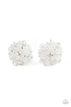 Load image into Gallery viewer, Bunches of Bubbly - White seed bead post earrings
