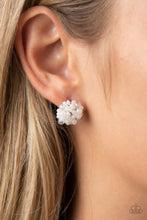 Load image into Gallery viewer, Bunches of Bubbly - White seed bead post earrings
