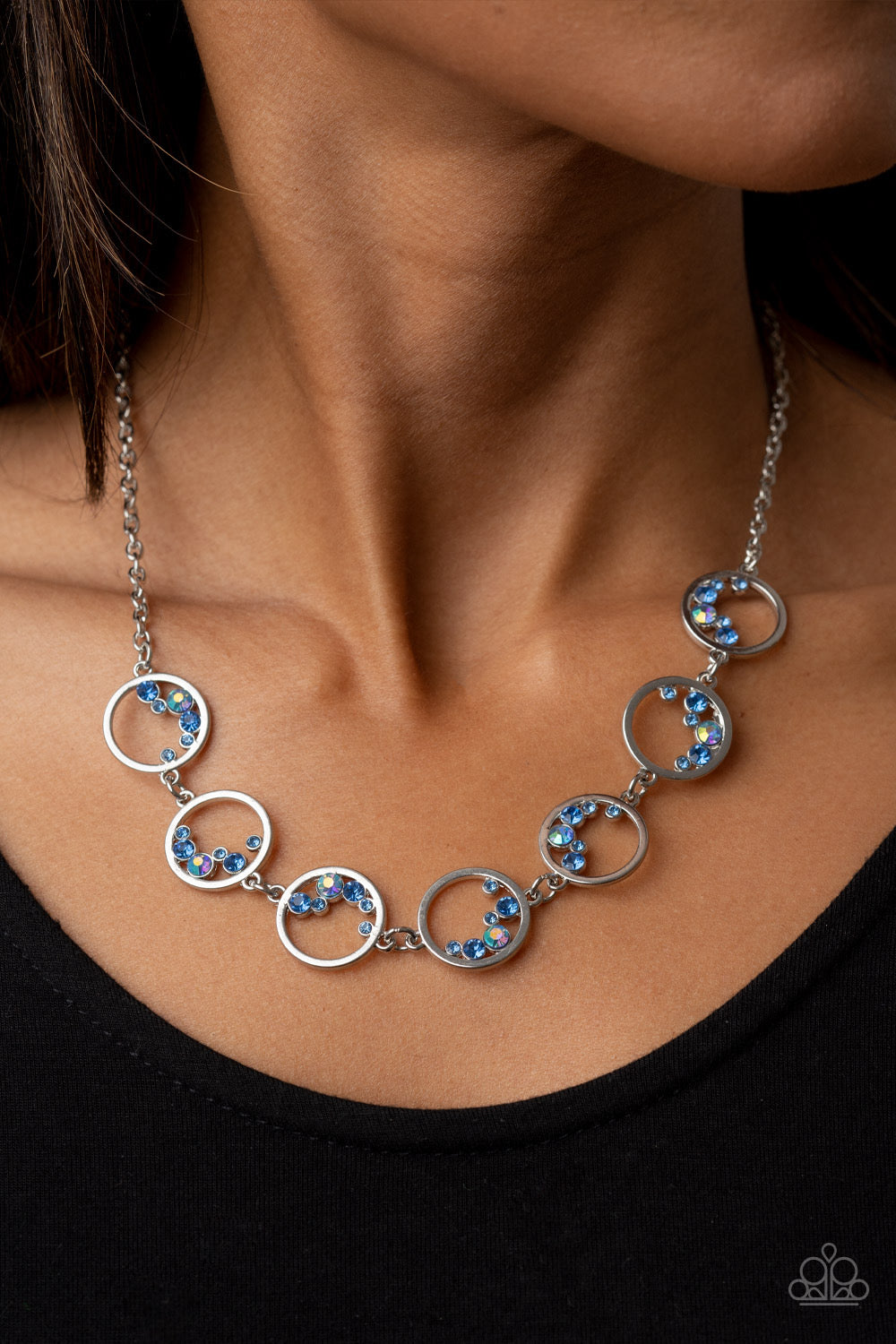 Blissfully bubbly blue necklace