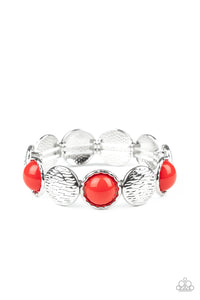 Paparazzi ~ Boardwalk Boho - Red Bracelet