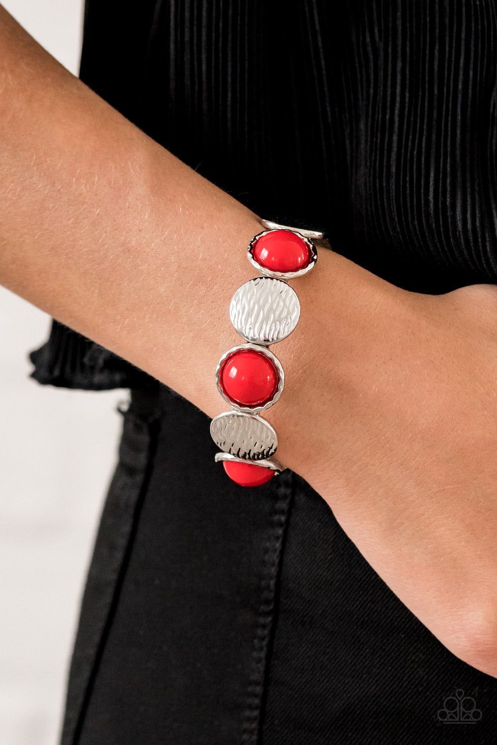 Paparazzi ~ Boardwalk Boho - Red Bracelet