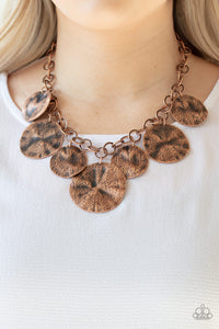 Paparazzi Barely Scratched The Surface Copper Necklace Set