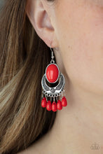 Load image into Gallery viewer, 1231Prairie Flirt Red Earring
