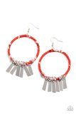 Load image into Gallery viewer, 1621Garden Chimes Red Earring
