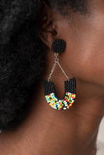 Load image into Gallery viewer, Make it RAINBOW - Black Earrings
