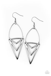 Proceed With Caution Earrings - Black