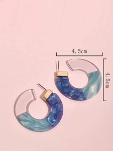 Colorblock Acrylic Earrings