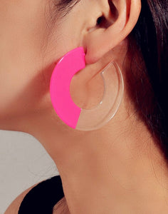 Two Tone Hoop Earrings