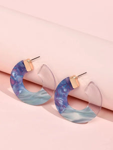 Colorblock Acrylic Earrings