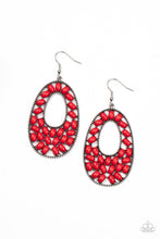 Load image into Gallery viewer, 1581Beaded Shores - Red Earrings
