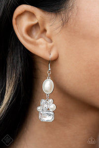 Showtime Twinkle - White Earrings