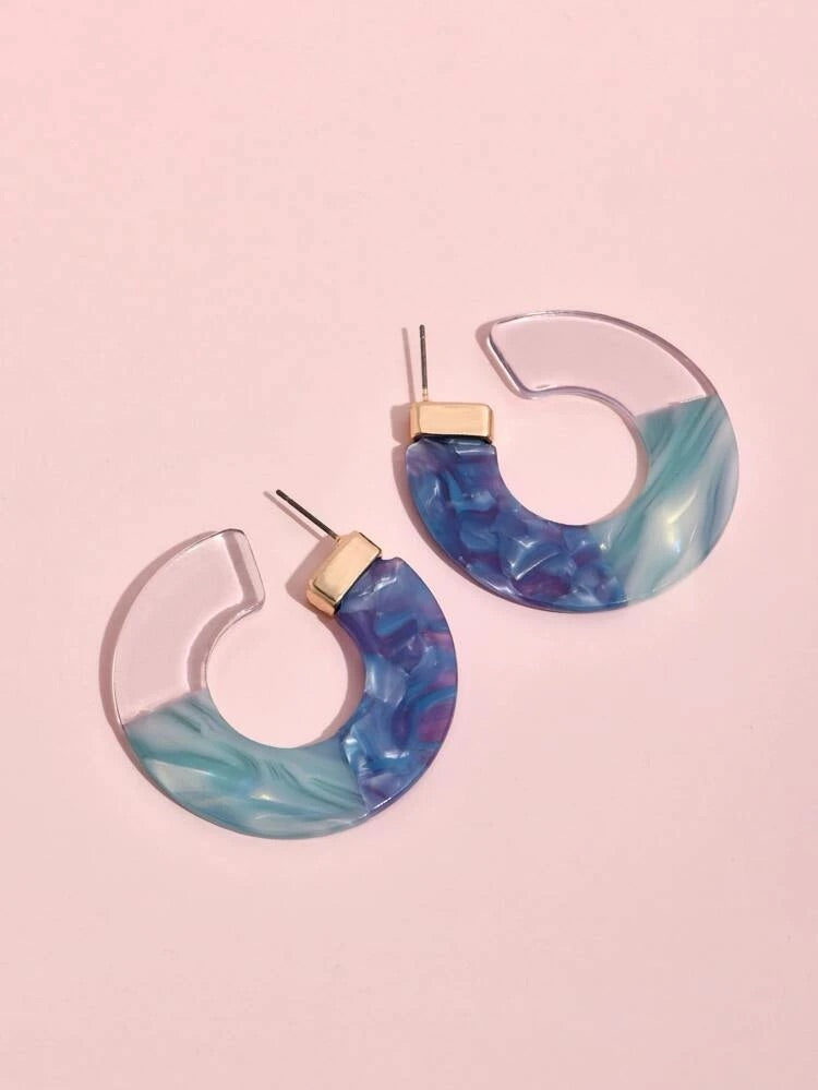 Colorblock Acrylic Earrings