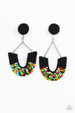 Load image into Gallery viewer, Make it RAINBOW - Black Earrings
