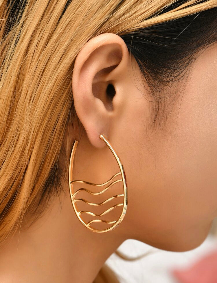 Hollow Hoop Earrings