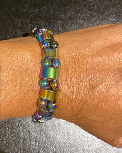 Rainbow Magnetic Stretch Bracelet