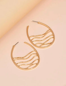 Hollow Hoop Earrings