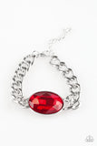 0681VINTAGE VAULT "LUXURY LUSH" RED BRACELET