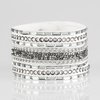 Paparazzi ~ Rhinestone Rumble - White Bracelet